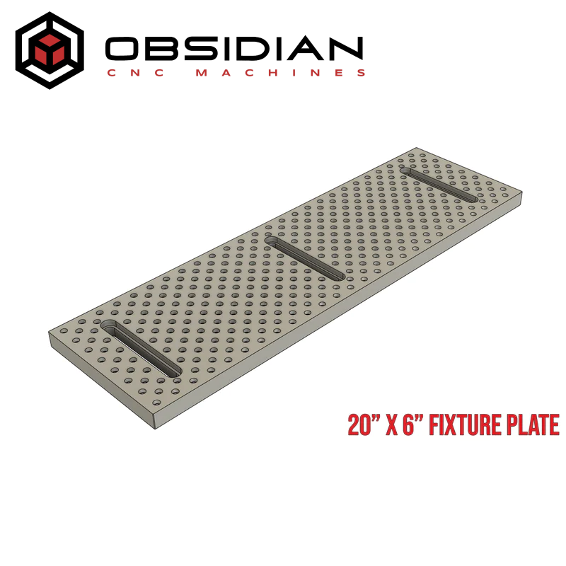 Obsidian CNC MCX3 Aluminum Fixture Tooling Plate Saunders Machine Works