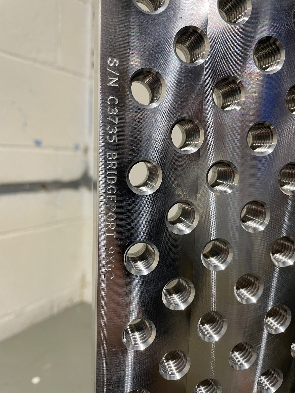 Bridgeport 9x42 Vertical Milling Machine Fixture Tooling Plate (Mfg. Blem)