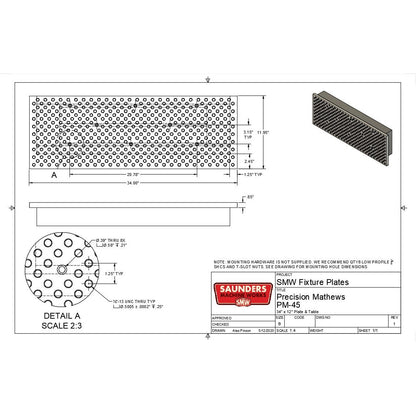 Precision Matthews PM45 Fixture Tooling Plate